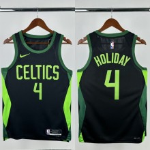 24-25 CELTICS HOLIDAY #4 Black City Edition Top Quality Hot Pressing NBA Jersey