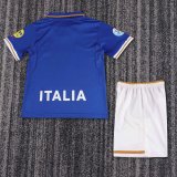1996 Italy Home Retro Kids Soccer Jersey