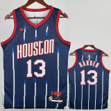 23-24 Rockets HARDEN #13 Royal blue City Edition Top Quality Hot Pressing NBA Jersey
