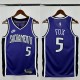 24-25 KINGS FOX #5 Purple Retro Top Quality Hot Pressing NBA Jersey(V领）