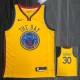 2018 Warriors CURRY #30 Yellow Retro NBA Jersey
