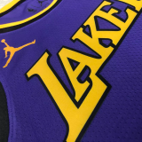 22-23 LAKERS JAMES #23 Purple Top Quality Hot Pressing NBA Jersey (Trapeze Edition)