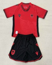 25-26 Albania  Home Fans Kids Soccer Jersey