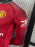 25-26 Man Utd Home Long Sleeve Player Version Soccer Jersey (长袖球员)