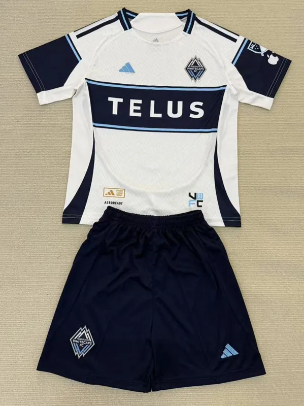 25-26 Vancouver Whitecaps Home Kids Soccer Jersey (带章) 1:1 Thai Quality