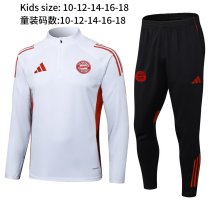 25-26 Bayern High Quality Kids Half Pull Tracksuit