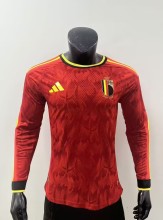 25-26 Belgium Home Long sleeves Player Version Soccer Jersey