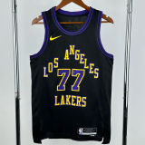 23-24 LAKERS DONCIC #77 Black City Edition Top Quality Hot Pressing NBA Jersey