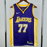Lakers DONCIC #77 Purple Top Quality Hot Pressing NBA Jersey(V领)