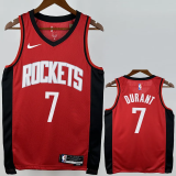 22-23 ROCKETS DURANT #7 Red Top Quality Hot Pressing NBA Jersey