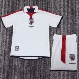 2004 England Home Kids Retro Soccer Jersey