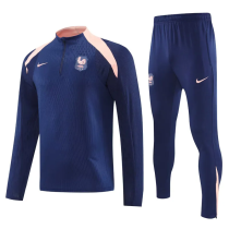 25-26 France High Quality Half Pull Tracksuit