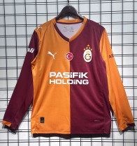 25-26 Galatasaray Home Long Sleeve Fans Soccer Jersey (五星)
