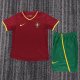 2000 Portugal Home Retro Kids Soccer Jersey