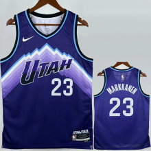 25-26 JAZZ MARKKANEN #23 Purple Top Quality Hot Pressing NBA Jersey