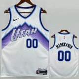 25-26 JAZZ MARKKANEN #00 White Top Quality Hot Pressing NBA Jersey