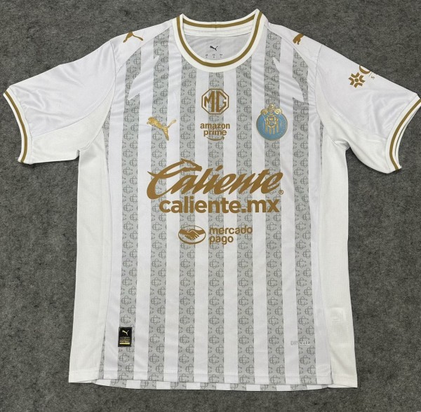 25-26 Chivas White Special Edition Fans Soccer Jersey
