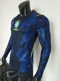 2026 Brazil Away Long Sleeve Player Version Soccer Jersey (长袖球员)
