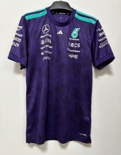 2026 F1 Benz New Pattern Short Sleeve Racing Suit