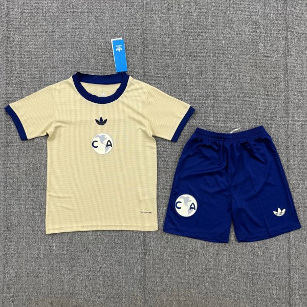 26-27 Club America Yellow 110th Anniversary Edition Kids Soccer Jersey