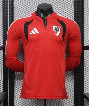26-27 River Plate Red Long Sleeve Player Version Soccer Jersey*长袖球员