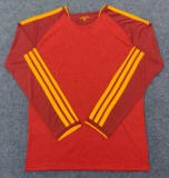 26-27 Roma Home Long Sleeve Fans Soccer Jersey (长袖)