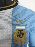 26-27 Argentina Messi Farewell Match Signature Version Long Sleeve Player Version Soccer Jersey*长袖球员