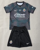 26-27 Chivas Guadalajara Black GoalKeeper Kids Soccer Jersey