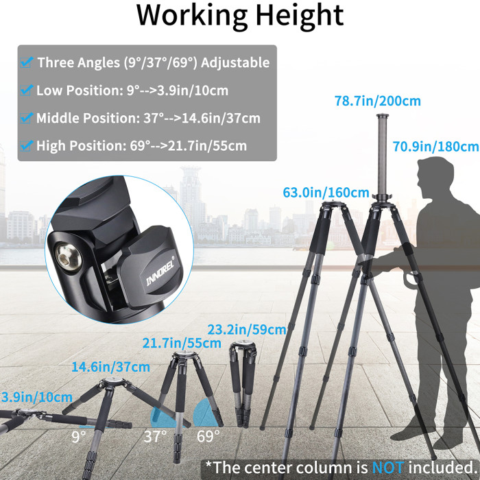 Carbon Fiber Heavy Duty Tripod INNOREL RT90C