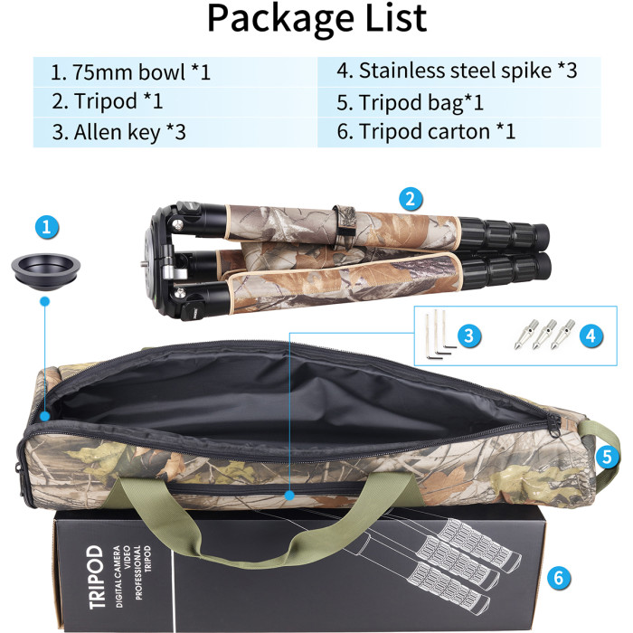 Carbon Fiber Heavy Duty Tripod INNOREL RT90CM