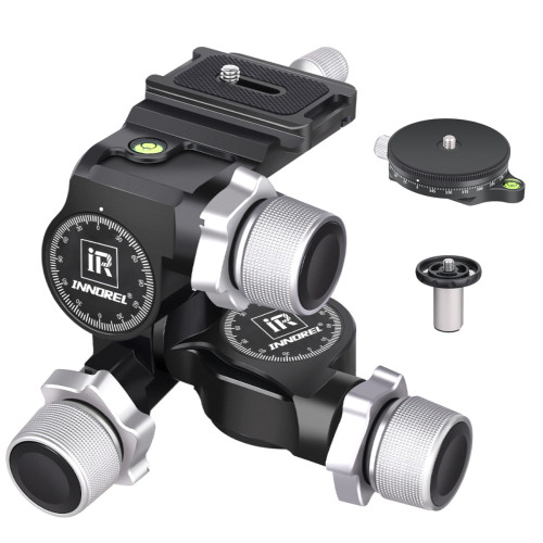 Aluminum Alloy 3 Way Geared Tripod Head INNOREL GR5