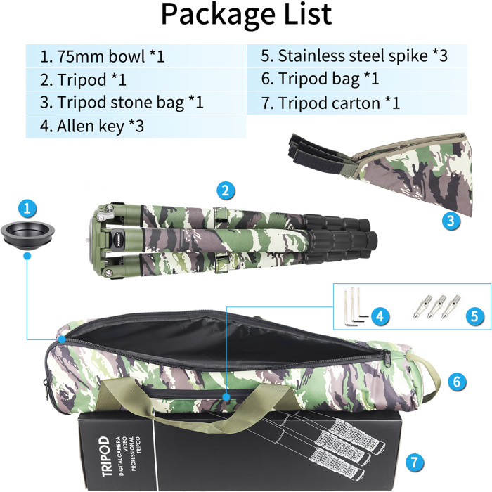 Carbon Fiber Heavy Duty Tripod INNOREL RT90CG