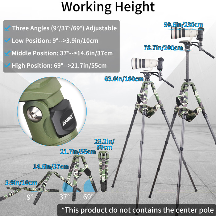 Carbon Fiber Heavy Duty Tripod INNOREL RT90CG