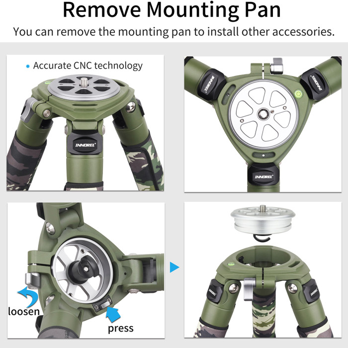 Carbon Fiber Heavy Duty Tripod INNOREL RT90CG