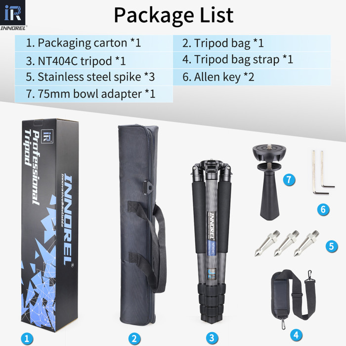 Carbon Fiber Heavy Duty Tripod INNOREL NT404C