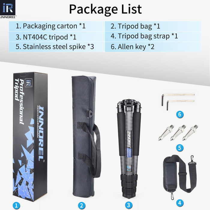 Carbon Fiber Heavy Duty Tripod INNOREL NT404C