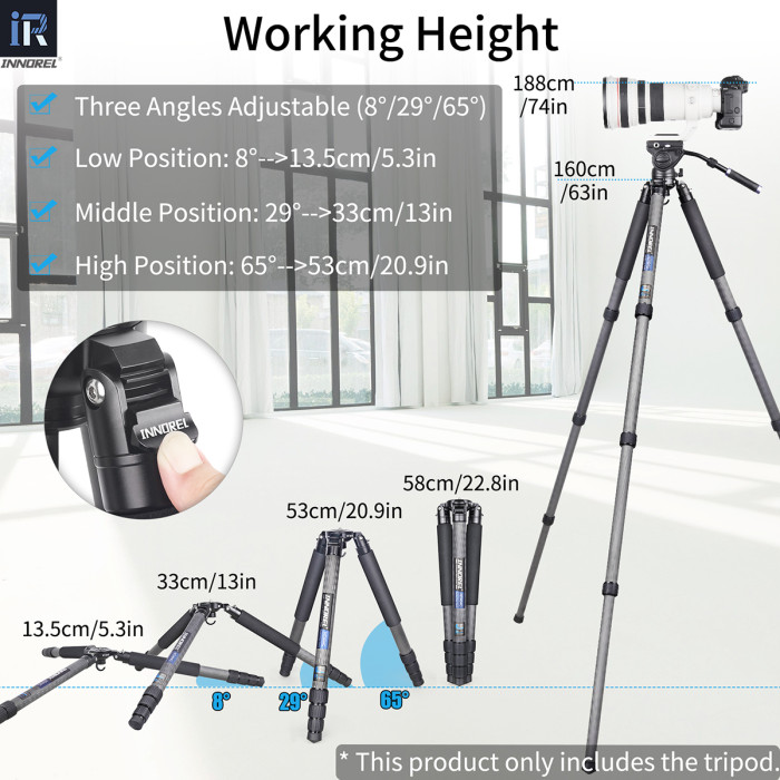 Carbon Fiber Heavy Duty Tripod INNOREL NT404C