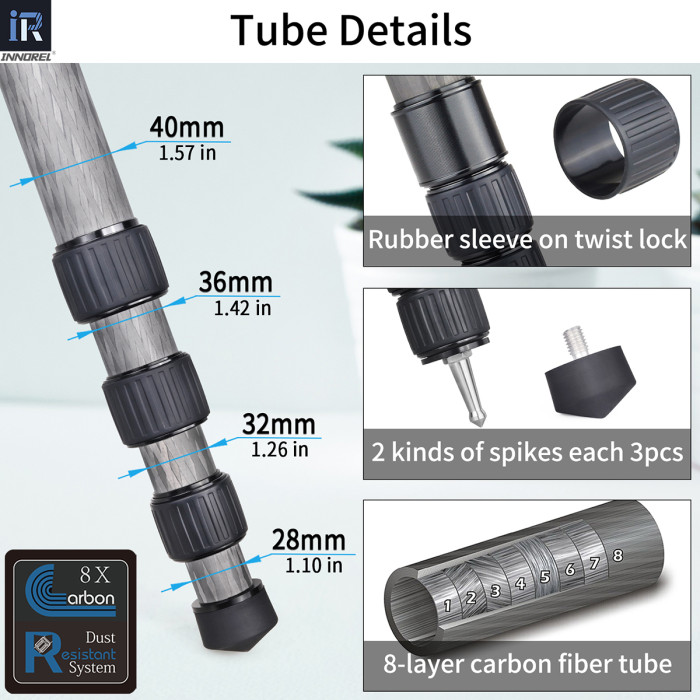 Carbon Fiber Heavy Duty Tripod INNOREL NT404C