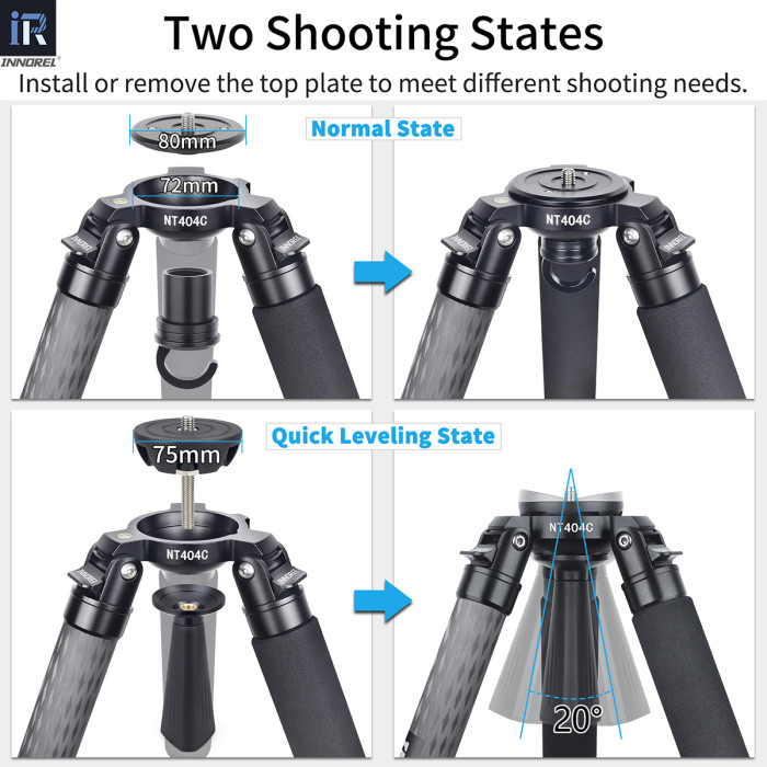 Carbon Fiber Heavy Duty Tripod INNOREL NT404C