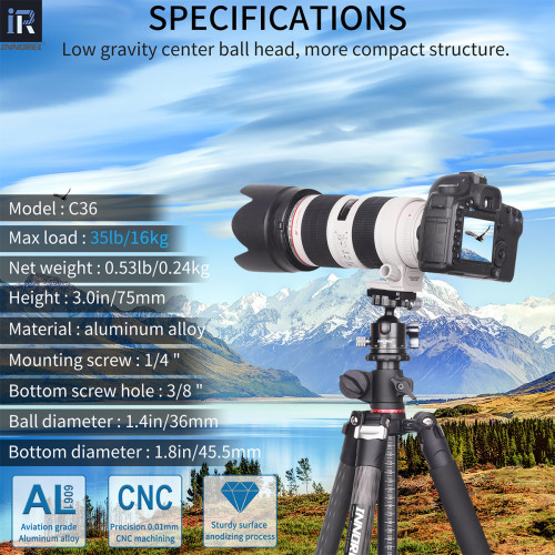 Low Profile Tripod Ball Head INNOREL C36/C45