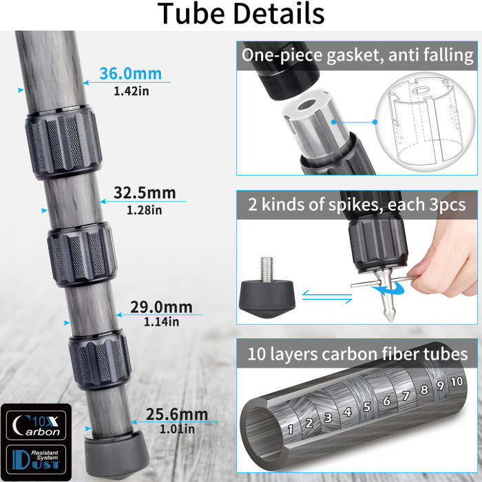 Carbon Fiber Heavy Duty Tripod INNOREL LT364C