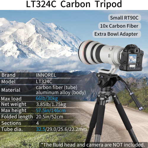 Carbon Fiber Camera Tripod INNOREL LT324C