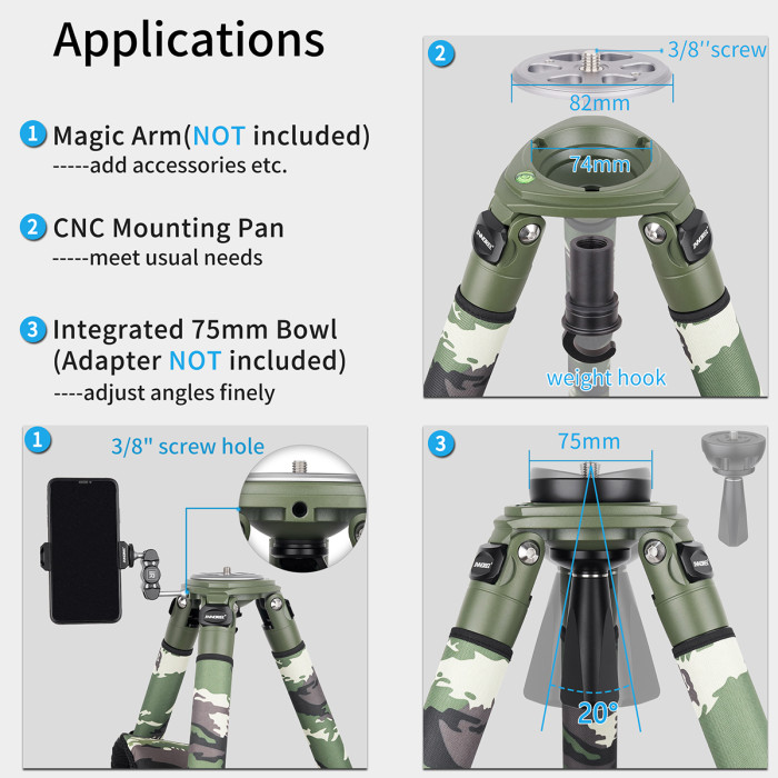 Carbon Fiber Camouflage Tripod INNOREL LT324CG