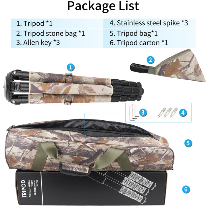 Carbon Fiber Camouflage Tripod INNOREL LT324CM