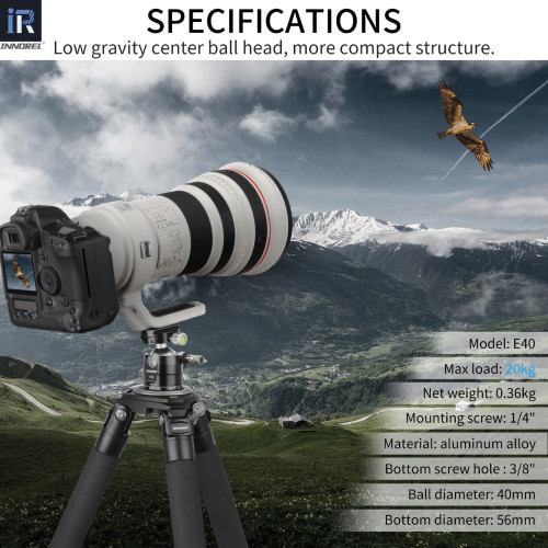 Low Profile Tripod Ball Head INNOREL E34/E40