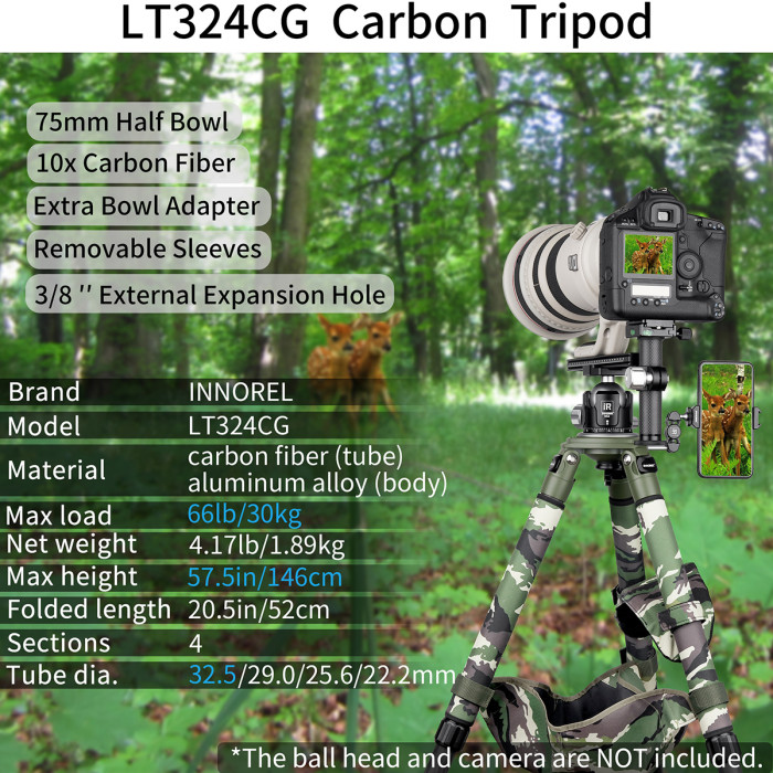 Carbon Fiber Camouflage Tripod INNOREL LT324CG
