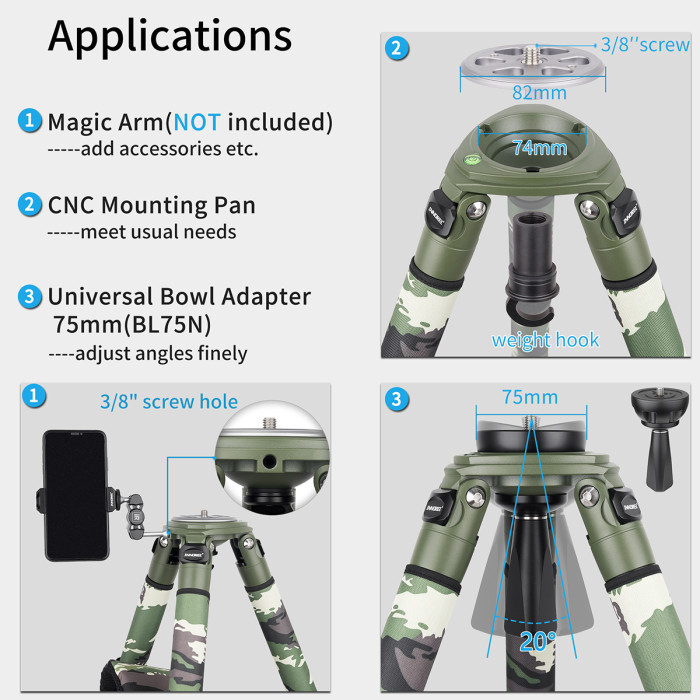 Carbon Fiber Camouflage Tripod INNOREL LT324CG