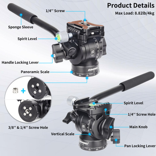 Mini Pan Metal Camera Tripod Fluid Head F10