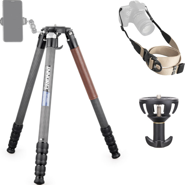 Carbon Fiber Cowhide Sleeve Tripod INNOREL ST344C