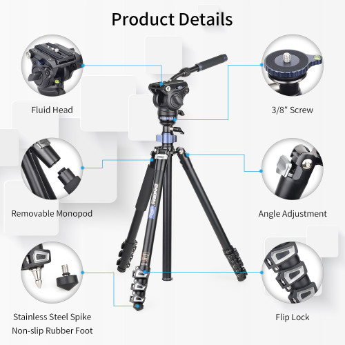 Professional Multifunctional Video Tripod INNOREL MT70